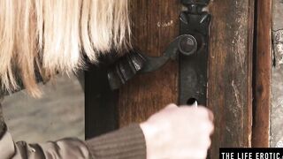 Daring blonde sluts breaks inside a stranger's house to masturbate
