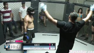 Blonde Hottie Sophie Dee Smother's Boxing Loser With Her Huge Jugs