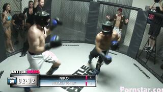 Blonde Hottie Sophie Dee Smother's Boxing Loser With Her Huge Jugs