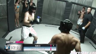 Blonde Hottie Sophie Dee Smother's Boxing Loser With Her Huge Jugs