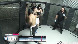 Blonde Hottie Sophie Dee Smother's Boxing Loser With Her Huge Jugs