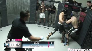 Blonde Hottie Sophie Dee Smother's Boxing Loser With Her Huge Jugs
