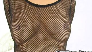 German old Kristine vibrators her bushy vagina