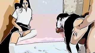 Sexually Educating My 19 yo Year Older 18 Year Old Daughters Part two Anime Animated