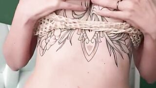 Tattooed Stepmom Sucks Stepson's Cock While Cuckolding Husband