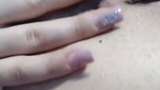 Brunette Webcam Close Up: Hairy Pussy & Ass Fingering
