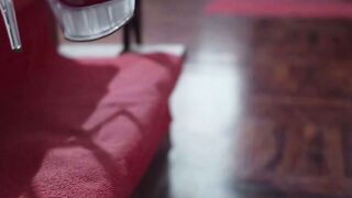 Chinese Cougar Eve Deepthroats Young Patient's Thick Dick in Red Bodysuit