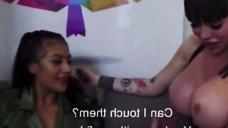 Gia Itzel Deepthroats Cock at Bachelorette Party with BBW Friends