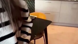 Asian Cougar Annika Strips Sweater for Young Guy Bending Over Big Ass