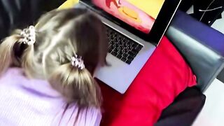 POV Stepbrother Pounds 19 Year Old Step Sister In Unicorn Lingerie On Couch