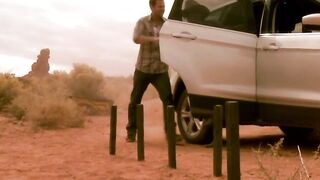 Amber Rayne Desert Bondage Hogtied Cane Fuck & Cock Sucking