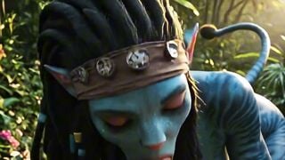 Blue Avatar Babe Sucks Monster Cock Deep In Pandora Jungle