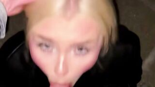 Blonde Teen Deepthroats Big Dick In Leather Jacket POV