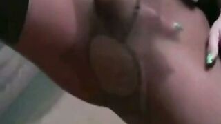 Solo Girl Squirting Through Pantyhose on Webcam