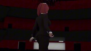 3D Hentai: Shy Pink Hair Newbie Gets Deep Strokes in Front of Class