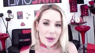 Savannah Bond Deepthroats Thick Cock with Tight Blonde MILF