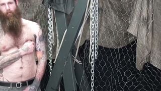 Hairy Bear Steve Q Deepthroats Thick Uncut Cock in Doggystyle