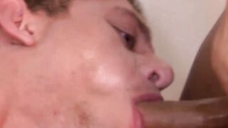 Aubrey Kate Deepthroats Jock Dude in Tattooed Shemale Threesome