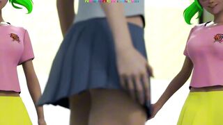 Giantess Gym Coach Pulls Down Shorts & Sucks Thick Cock in Front of Class