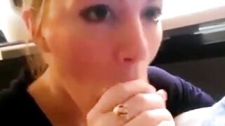 Amateur MILF Sucks Big Cock in Homemade Audition Blowjob