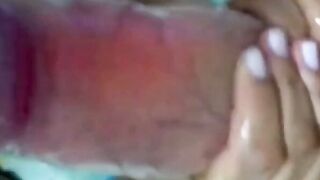 Amateur Blonde Sucks Thick Cock With Sloppy Handjob