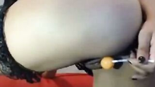 Slim Brunette Teases Wet Pussy with Vibrator on Webcam