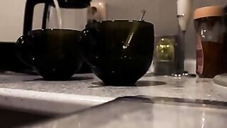 College Girl Sucks Big Cock And Swallows Cum In Kitchen