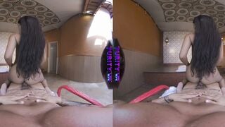 Vitoria Teases Naked Man in Jacuzzi then Sucks Cock POV VR