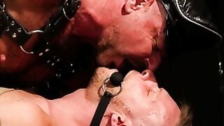 Brian Bonds Suspended Hard Anal Boot Worship & Leather Flogging