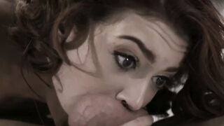 Petite Brunette Lola Fae Deepthroats Older Man's Cock in Suit