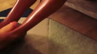 BBW Ssbbw Footjob & Cum Swallow POV