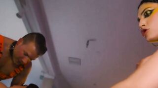 Zariah Aura Sucks Cock In Hardcore Shemale Orgy With Big Tits Girl