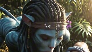 Pandora Avatar Babe Sucks Human Cock In Jungle