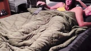 Horny Wife Silvie Deluxe Sucks Friend's Cock on Couch While Husband Watches