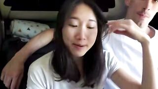 Blonde Sucks Cock in Camper Van Before Outdoor Lake Creampie
