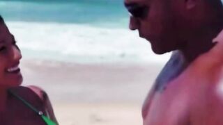 Abigail Mac Deepthroats Inked Ebony BBC on Beach Balcony