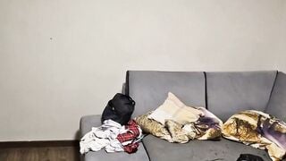 Amateur Milf Squirts Hard On Couch With Big Vibrator