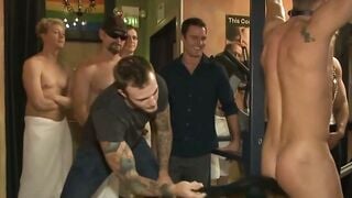 Connor Patricks Blindfolded Bathhouse Gangbang & Cock Clamps