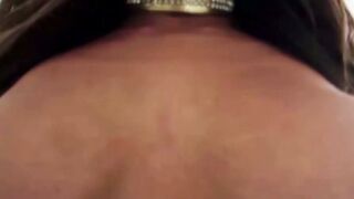 18 Year Old Latina Autumn Falls Sucks Cock & Swallows Cum In Gold Gloves