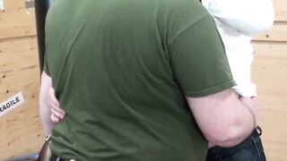 Hairy Bear Husband Rims and Raw Doggy Fucks Bald Muscle Man