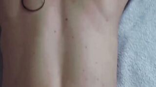 Stepbrother Jizzes on Stepsister Face While Parents Talk
