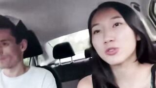 Asian Teen Yummy Deepthroats Cock on Road Trip to Mexico