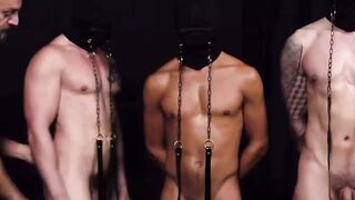 Adam Snow Inspects Muscular Stallions for Hardcore Bareback Anal Gang Bang