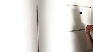 POV Delivery Man BBC Swallow: Dark-Haired Girl Deepthroats & Drinks Cum in Underwear