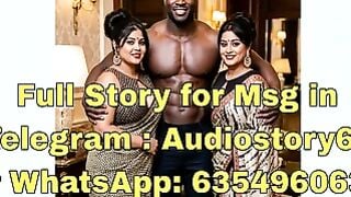 Muscular Ebony Man Sucks 2 Indian Moms in Sarees