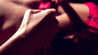 Sylvie Deluxe Squirting Orgasm Solo on Couch into Red Underwear