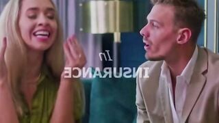 Blonde MILF Savannah Bond Rides Boss's Thick Dick on Green Couch