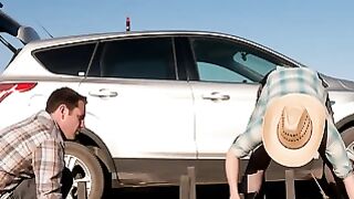 Amber Rayne Hogtied Desert Caning 3some Sucks Cock Tight Rope BDSM