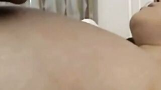 Amateur Asian Girl Touching Big Tits And Ass In Bed