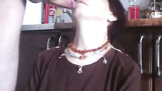 Mature Russian Amateur Sucks Cock Deepthroat And Gets A Facial